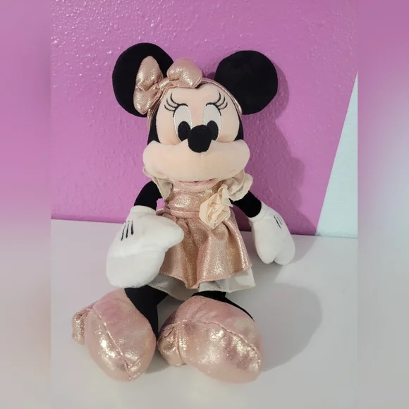Disney | Toys | Rose Gold Minnie Plush | Poshmark